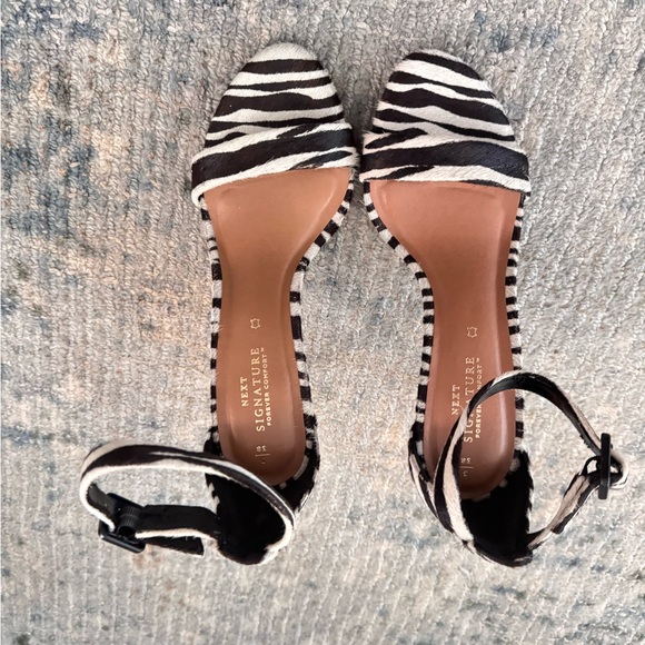 next Shoes - Next Black and White Zebra Print Sandals